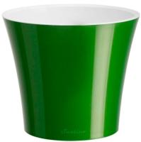 Кашпо Арте 1,2л зел золото с белой вставкой