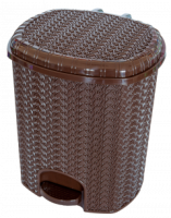 Ведро 11л для мусора Вязание педальное шоколадный 