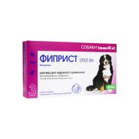 Капли проив блох и клещей ФИПРИСТ Спот-он №3 для собак более 40кг 3 пипетки*4,02мл Капли проив блох и клещей ФИПРИСТ Спот-он №3 для собак более 40кг 3 пипетки*4,02мл
