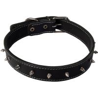 Ошейник кожа 15мм двойной с шипами 21-27см/10015110/Каскад Ошейник кожа 15мм двойной с шипами 21-27см/10015110/Каскад