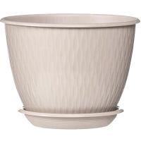 Кашпо Корсика D17 1,8л ваниль с под. 5PL0656 /27шт/ТП