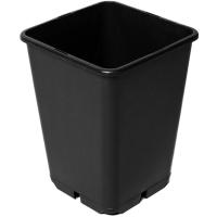 Горшок для рассады 7л черный (Роза) квадратный 21*21*27см КВ21Р