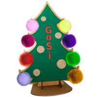 Когтеточка Фигурная Елочка с игрушками и дразнилкой/sh-007976/GoSi