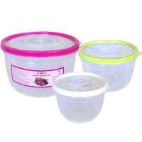 Емкость д/прод. Трио (0,628+1,2+2,1л) прозрачный А117 /12шт/Арз