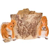 Пень-кашпо с белками 31*62