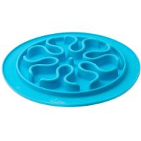 Миска рельефная силиконовая (волны) 24см голубая 21003/Пет Лайн