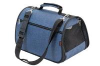 Сумка переноска Zoo-M ПРЕСТИЖ №1 жесткая с карманом 36,5*22*22см/90031синяя/Дарэлл