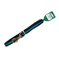 Поводок капрон 20мм*10м черный с синей полосой  DONBARON