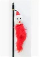 Игрушка для кошек Дразнилка удочка Гномик в красной шапке 46см К2076