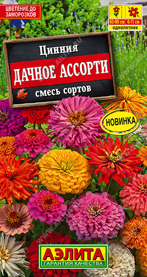 Цинния Дачное ассорти, смесь сортов 03г