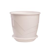 Цветочный горшок Венеция 2л белый с поддоном