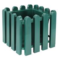 Кашпо Вологда 39*39*33,5см (20л) квадрат зеленый  