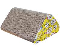 Когтеточка гофрокартон угловая с мячиками с мятой 28*22*30см