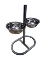 Миска метал на рег. подставке с фикс. 2*1,2л 50см КТ/О-2250рлф/ЗР Миска метал на рег. подставке с фикс. 2*1,2л 50см КТ/О-2250рлф/ЗР