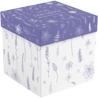 Коробка складная подарочная "Floral" (15*15*15см) отд. фольгой MESHU /Рельеф