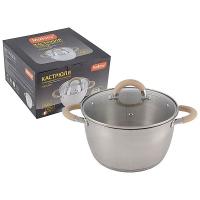 Кастрюля 4,5л Fortuna нерж.сталь с крышкой ручки силиконовые/4шт/007220