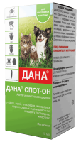 Капли против блох и клещей Дана СПОТ-ОН для кошек и собак 15мл