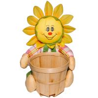 Чучело-Солнышко с кашпо 20см SF4437