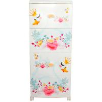 Комод Лебедь 4-х секц. белый