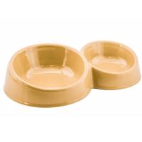Миска пластик ZooM Сфера двойная бежевая 13/11см/2223/Дарэлл