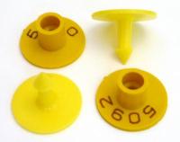 Бирка круглая для овец из пластика с номером