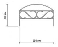 Забор металлический "Узкий" мини 3,25м комп-т (5секций*37*65см)