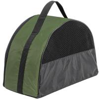 Сумка переноска ЧИП Полукруглая №1 нейлон с сетчатым окном 38*18*25см зеленая/9046зел/