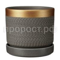 Брюссель серый золото цилиндр