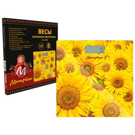 Весы МАТРЁНА электронные напольные до 180кг МА-090 007269 /8шт/ 