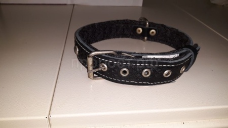 Ошейник кожа 30мм c украшением на фетре 60-62см/40908 Ошейник кожа 30мм c украшением на фетре 60-62см/40908