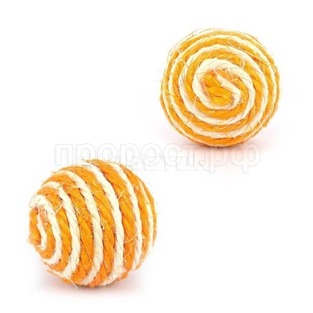 Игрушка к Мяч Лето с оранжевыми полосками и люрексом 5см 1шт пакет/DE-022/К7584/ЗР