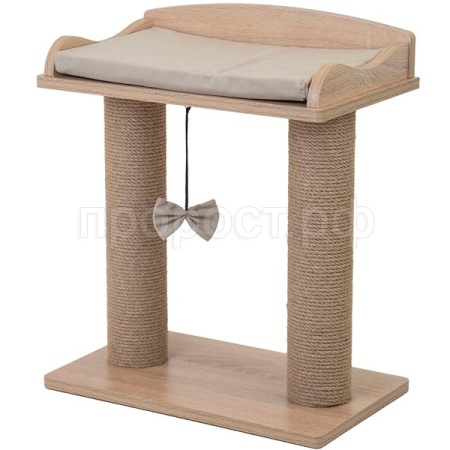 Когтеточка Лежанка ВИСКИ с двумя столбиками ЛДСП,вельвет,джут 45,5*27,5**54см/82793дуб/Дарэленд Когтеточка Лежанка ВИСКИ с двумя столбиками ЛДСП,вельвет,джут 45,5*27,5**54см/82793дуб/Дарэленд
