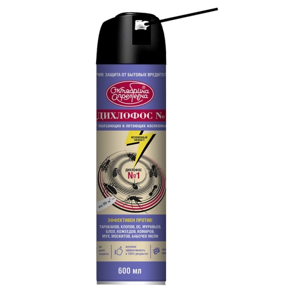 Дихлофос №1 Аэрозоль 600мл с трубкой 12шт Щелково Агрохим