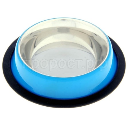 Миска метал 0,25л Стандарт голубая /Ц968/ЗР