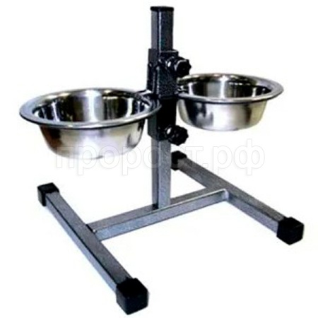 Миска метал на рег. подставке с фикс. 2*500мл 20см КТ-1620рл/ЗР