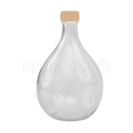 Бутыль 5л "Дамижана" прозрачная с крышкой /4шт/