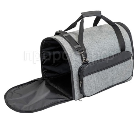 Сумка переноска Zoo-M CLASSIC 4 кармана,нейлон Жаккард,раскладная 43*32*28см серая/9022сер/ Сумка переноска Zoo-M CLASSIC 4 кармана,нейлон Жаккард,раскладная 43*32*28см серая/9022сер/