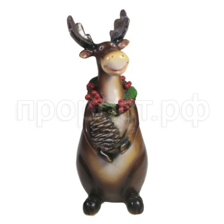 Лось с шишечкой (стоит) L11W9H25 715218/D090 Лось с шишечкой (стоит) L11W9H25 715218/D090