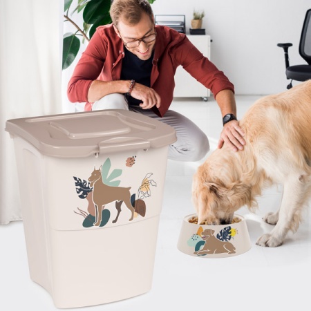 Контейнер д/корма 36л бежевый/М8294 Контейнер д/корма 36л бежевый/М8294