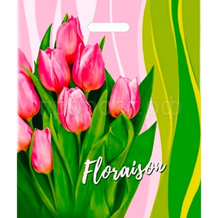 ВУР47675 Пакет 40*47 Первые цветы 1ШТ с выруб. ручкой ПЭ /50/500шт/