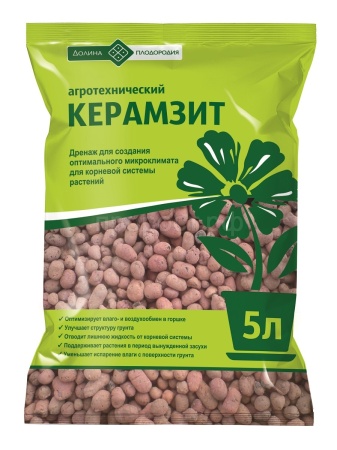 Дренаж керамзитовый средний 5л Долина Плодородия Дренаж керамзитовый средний 5л Долина Плодородия