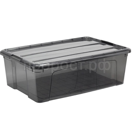 Ящик КИП с крышкой 30л 58x38,5x18,5см черно-прозрачный М2338 /5шт/М-пласт Ящик КИП с крышкой 30л 58x38,5x18,5см черно-прозрачный М2338 /5шт/М-пласт