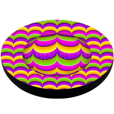 Лежанка матрас круглый M 47*47*6см ЛД-113 Иллюзия