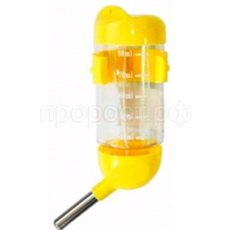 Поилка для грызунов с металлическим носиком на креплении 80мл/Дп1401