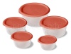Контейнер многофункциональный 5шт (0,3+0,5+0,8+1,4+2,3) круглый низкий С264