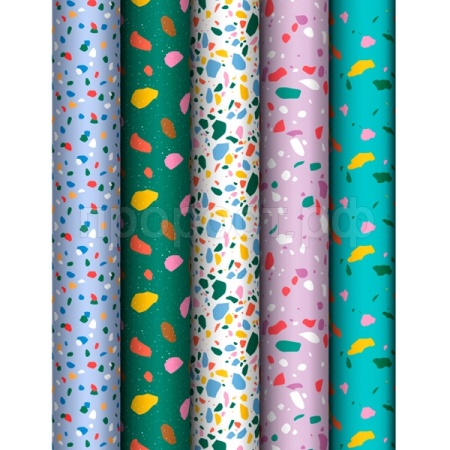 Упаковочная бумага 70*100см "Terrazzo", 80г/м2, глянц. MESHU/372640/Рельеф