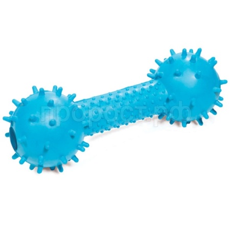 Игрушка с Гантель шипованная с колокольчиком цельнолитая резина 16см/12191052/Триол Игрушка с Гантель шипованная с колокольчиком цельнолитая резина 16см/12191052/Триол