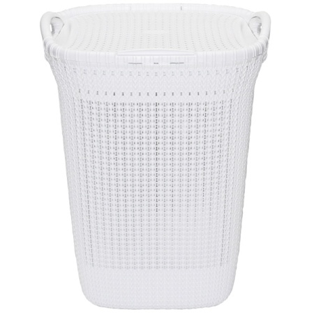 Корзина д/белья Santa 55л белая 05074