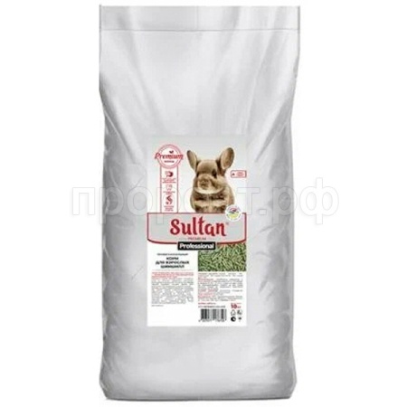 Грызуны Султан Премиум PROF НОВЫЙ для шиншил 10кг/6728 ЧЗ