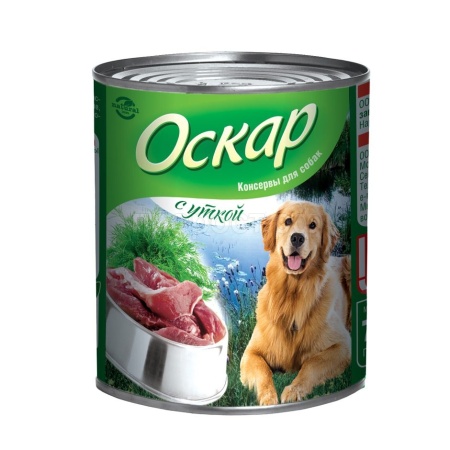Корм для собак Оскар Утка ж/б 750гр/1237